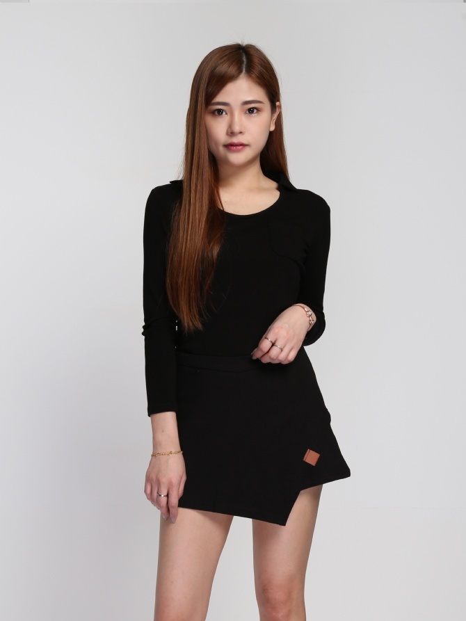 Irregular Long Short Skirt 23297
