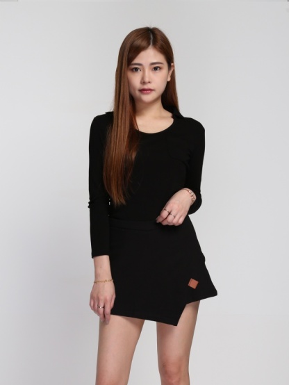 Irregular Long Short Skirt 23297