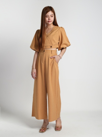 Wrap V Neck Set 17182