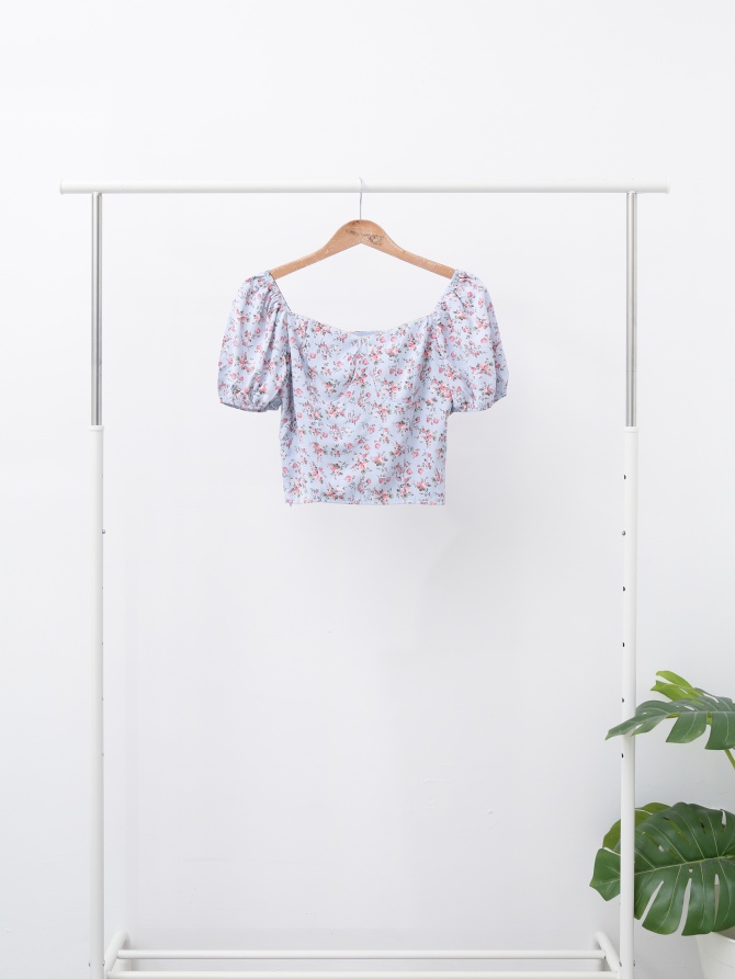 Printed Flower Top 15606