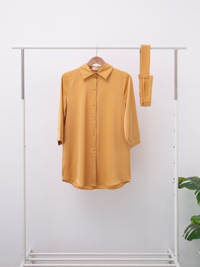 Front Button With Belt Dress 15601