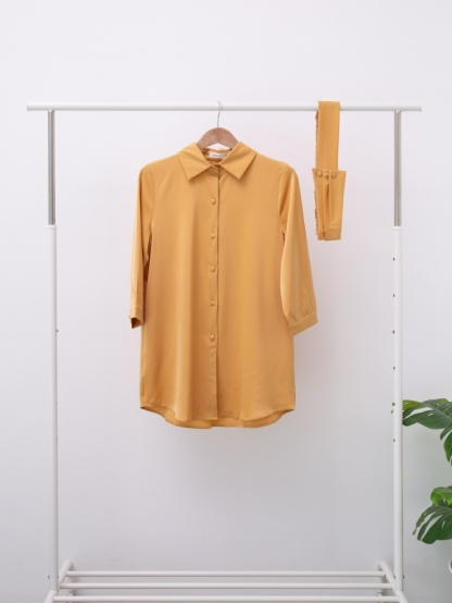 Front Button With Belt Dress 15601