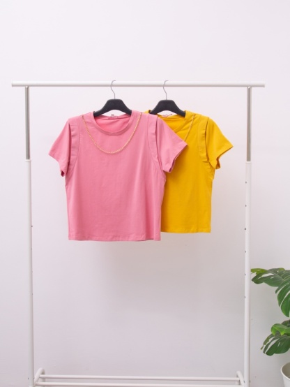 Basic Plain With Decorative Chain Top 15620