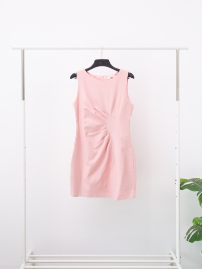 Pleated Sleeveless Dress 15653