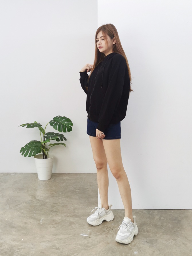 High Waist Denim Front Pocket Short Pants 24770