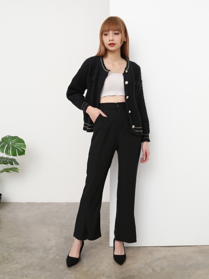 High Waist Split Long Pant 24587
