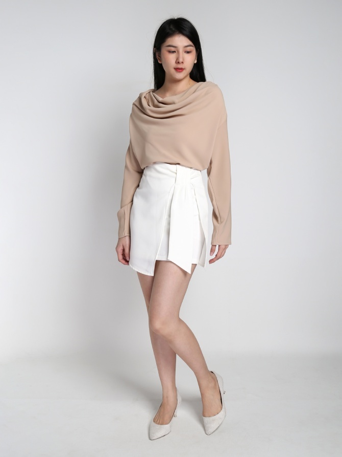 Long Sleeve Layered Plain Top 21918