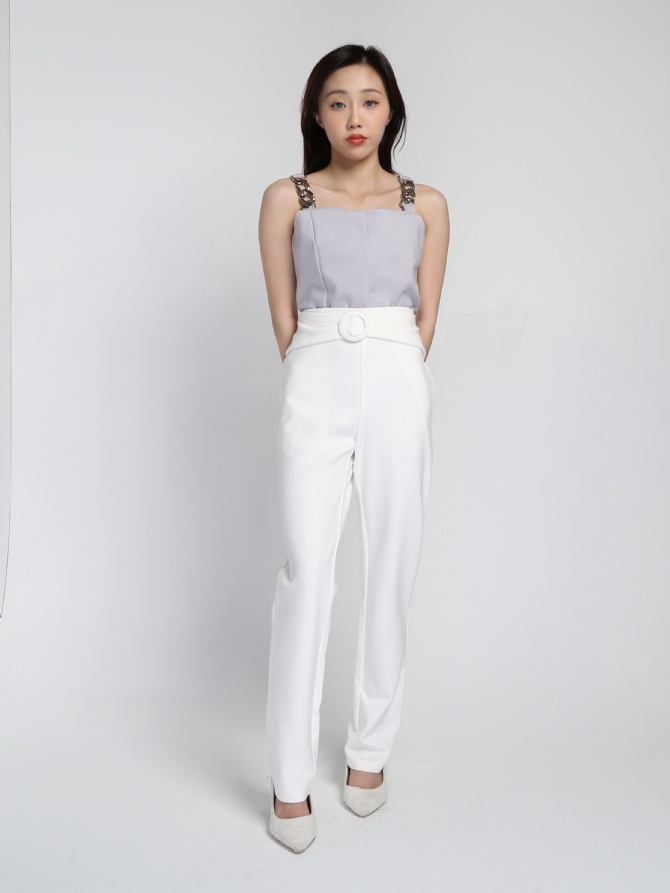 Sleeveless Chain Strap Top 17211