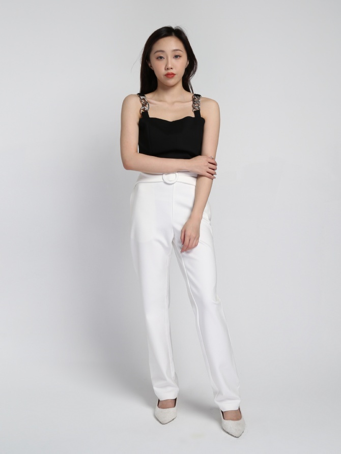 Sleeveless Chain Strap Top 17211