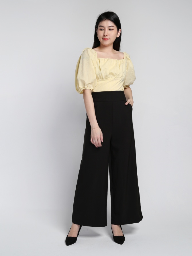 Stripe Detailed Lace Top With Long Pants Sets 17243