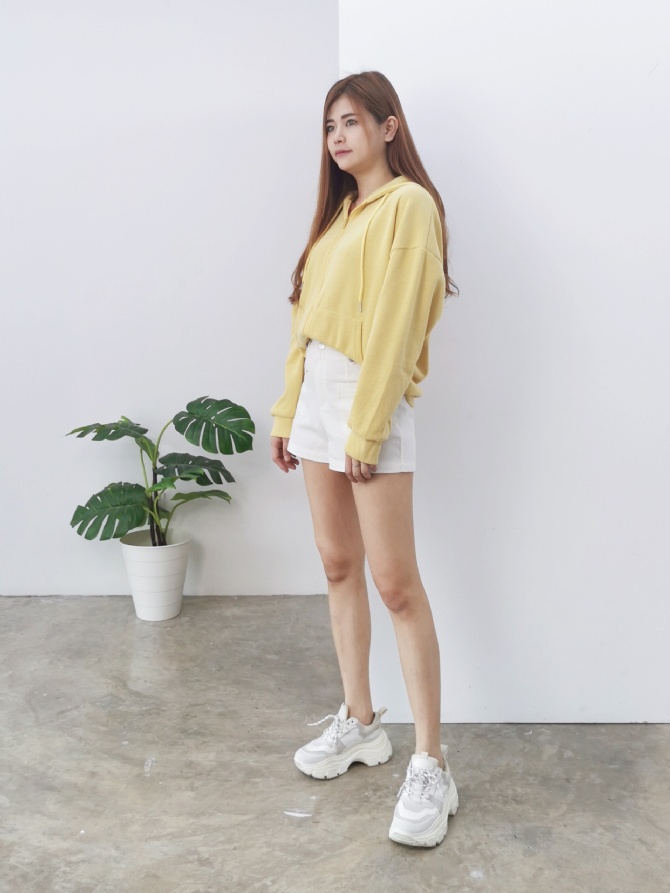 High Waist Denim Front Pocket Short Pants 24770