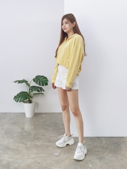 High Waist Denim Front Pocket Short Pants 24770