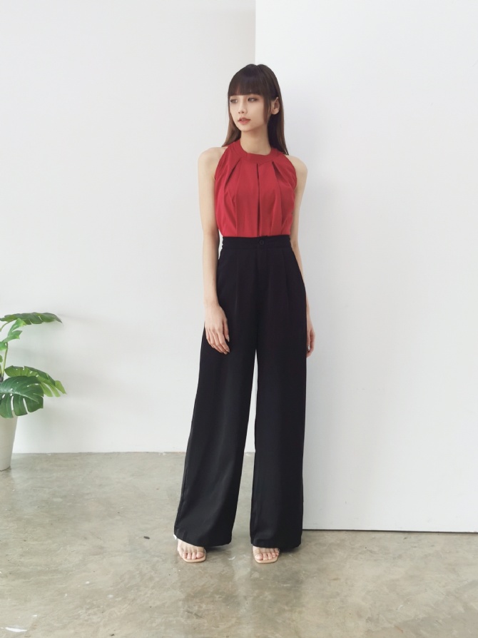 Side Pocket Front Button With Zip Long Pants 24685