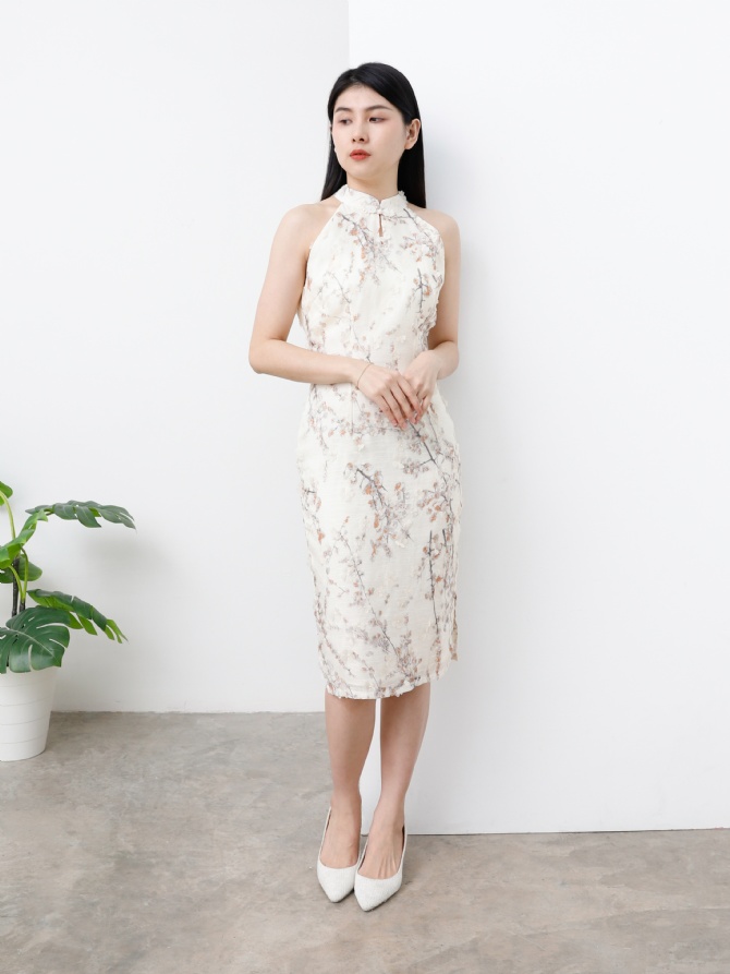 Halter Neckline Cheongsam Dress 25139