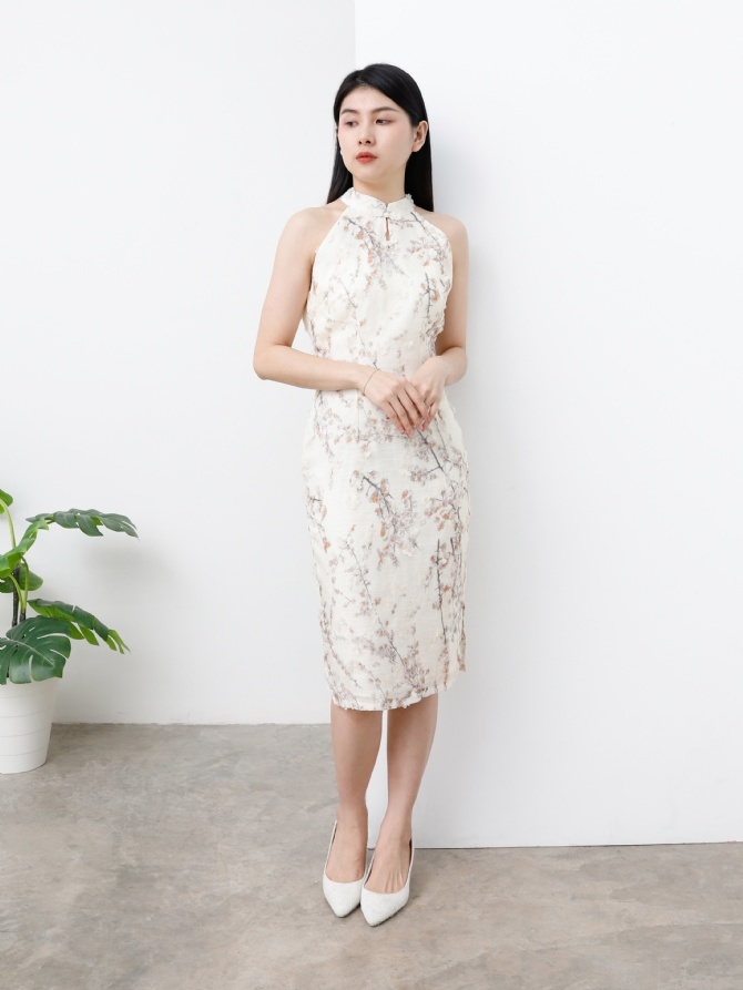 Halter Neckline Cheongsam Dress 25139