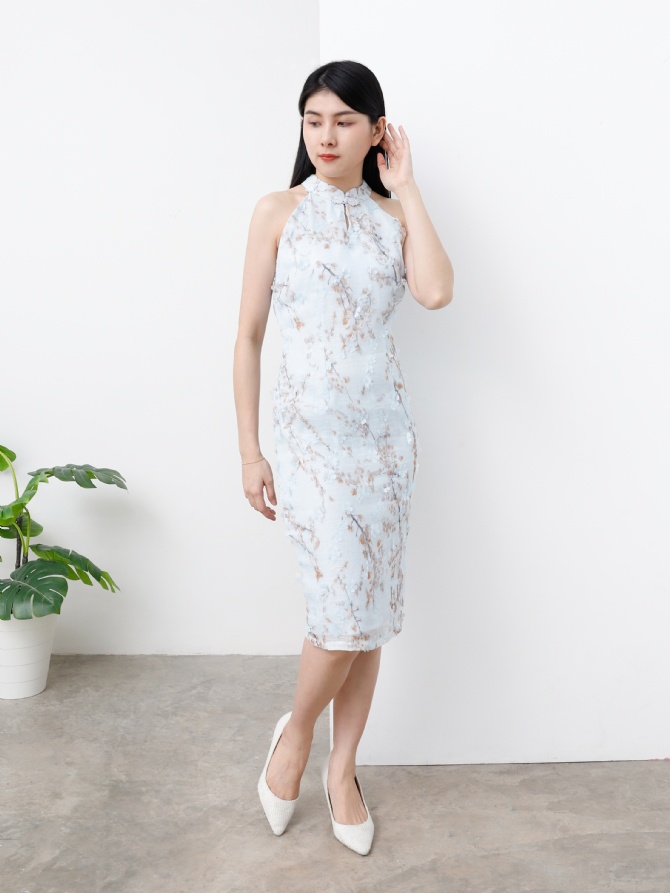 Halter Neckline Cheongsam Dress 25139