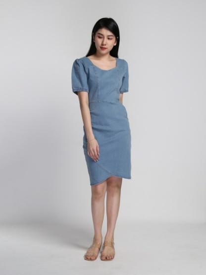 Denim Side Pocket Dress 16859