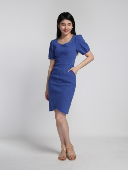 Denim Side Pocket Dress 16859