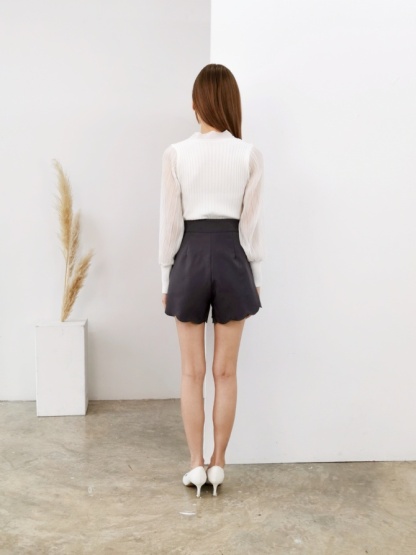 Wave Side High Waist Short Pants 24880