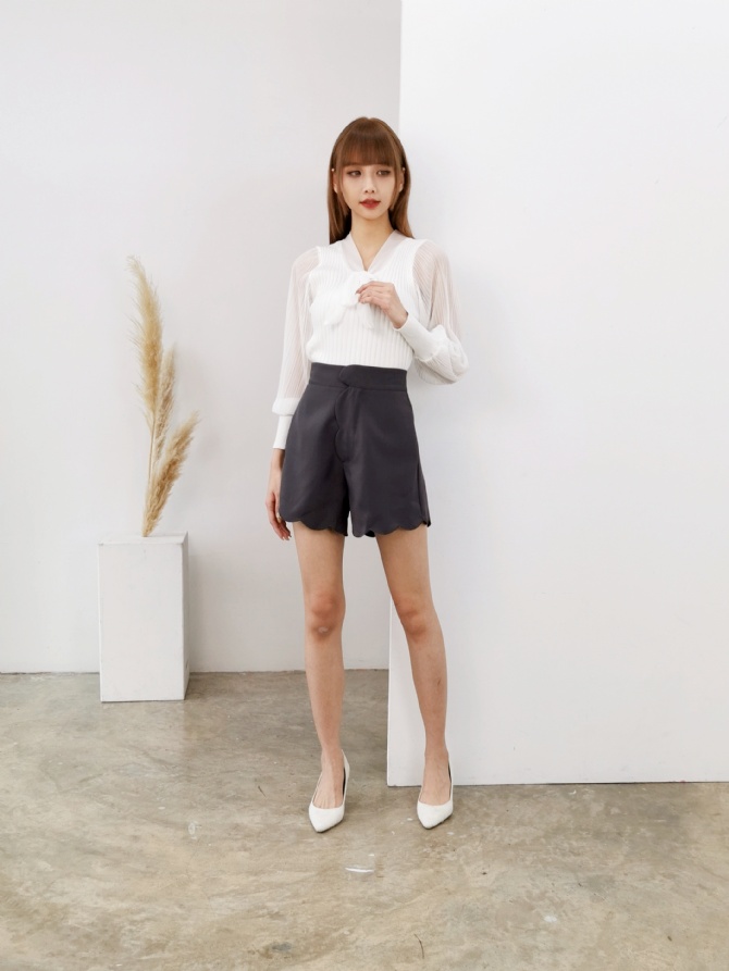 Wave Side High Waist Short Pants 24880