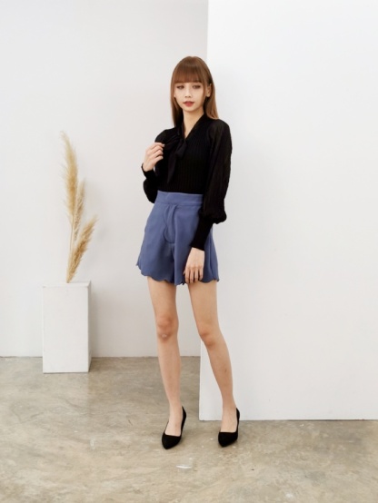 Wave Side High Waist Short Pants 24880
