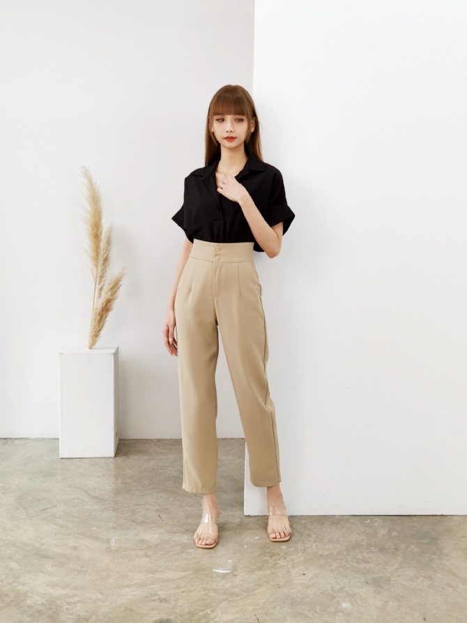 Suit Side Pocket Long Pants 24877