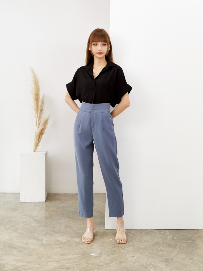 Suit Side Pocket Long Pants 24877