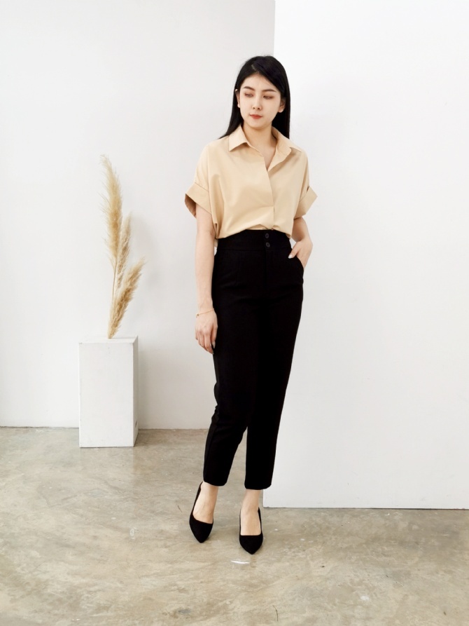 Suit Side Pocket Long Pants 24877