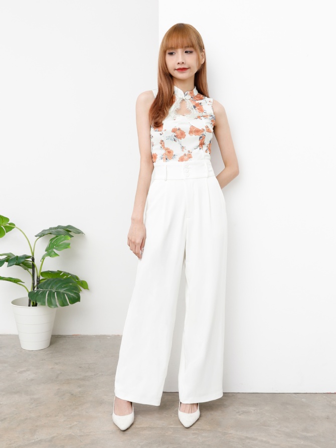 Sleeveless Floral Top 25204