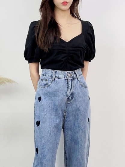 Denim Side Love Long Pants 17282