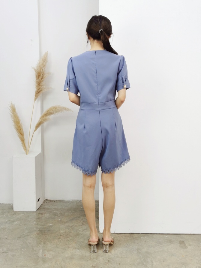 Bottom Lace Sweetheart Neckline Jumpsuit 16905