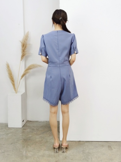 Bottom Lace Sweetheart Neckline Jumpsuit 16905