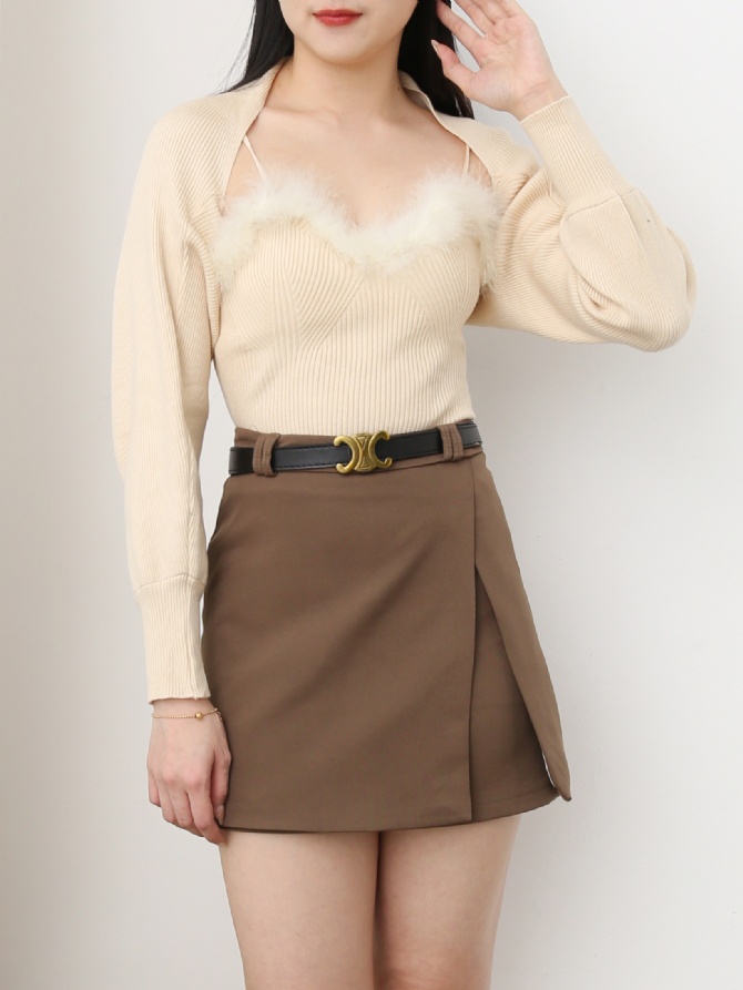 Knitted Fur Two Piece Set 25720