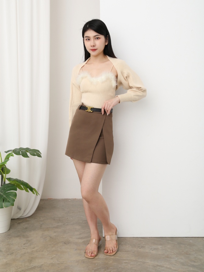 Knitted Fur Two Piece Set 25720