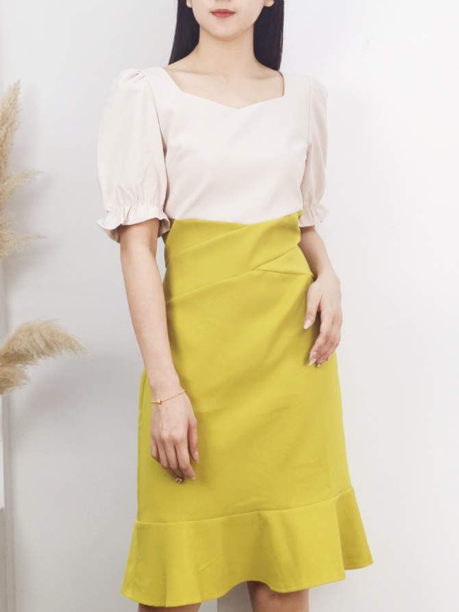 Two Tone Dress 17315