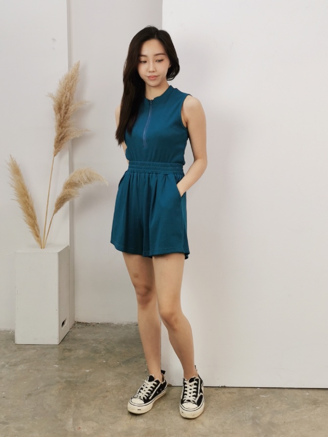 Sleeveless Front Button Set 21151