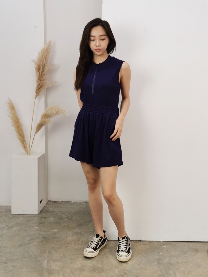 Sleeveless Front Button Set 21151