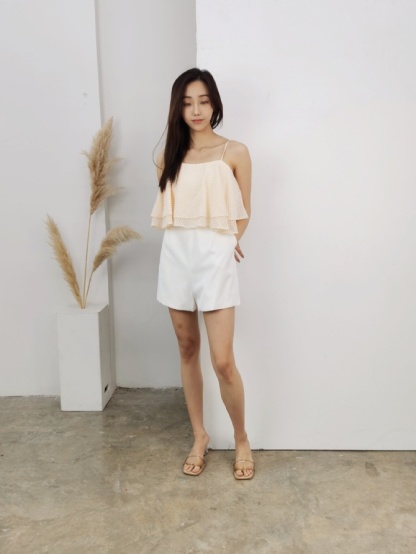 Two Tone Layered With Tie Up Jumpsuits 16028