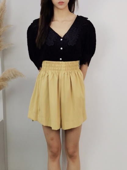 High Waist Waist Stretchable Short Pants 22537