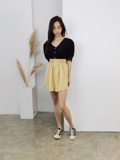 High Waist Waist Stretchable Short Pants 22537