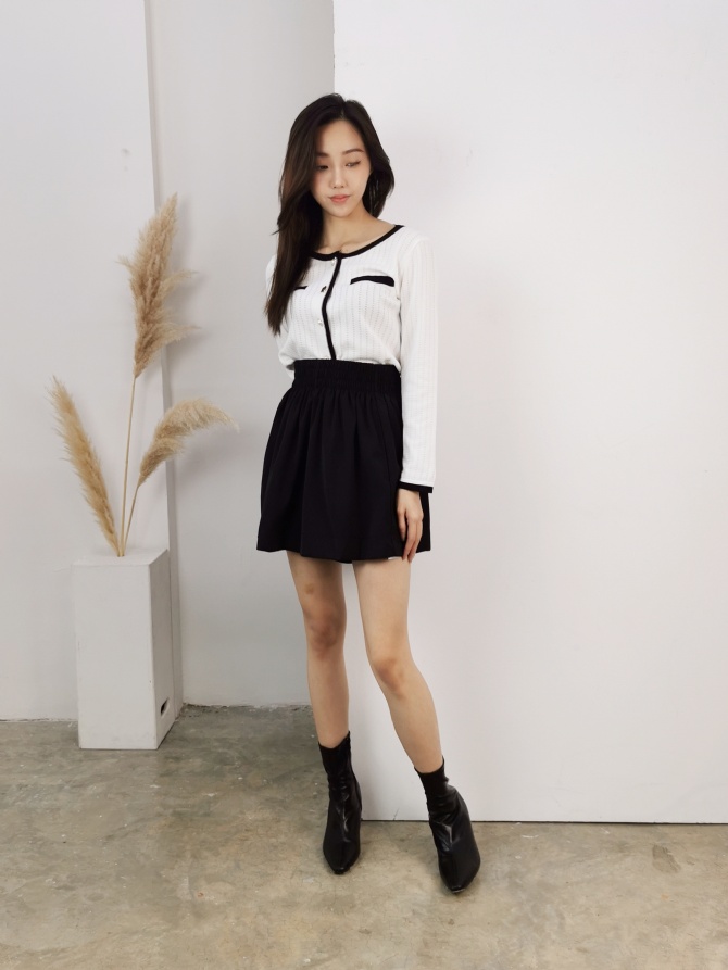 Long Sleeve Front Button Top 22893