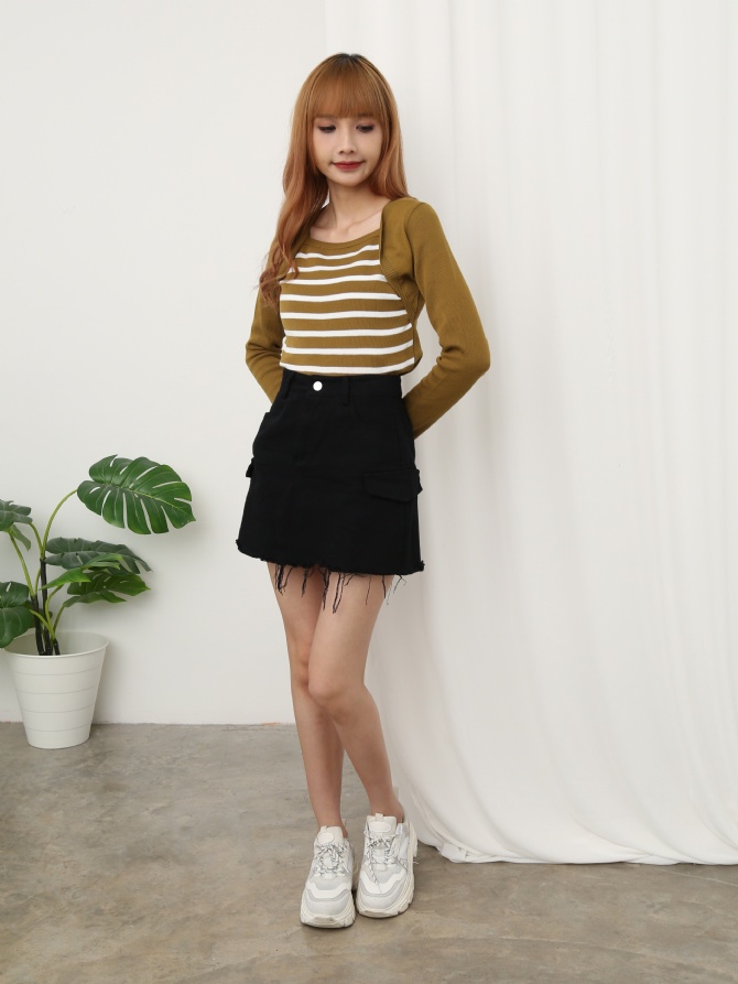 Fake Two Piece Knitted Top 25340