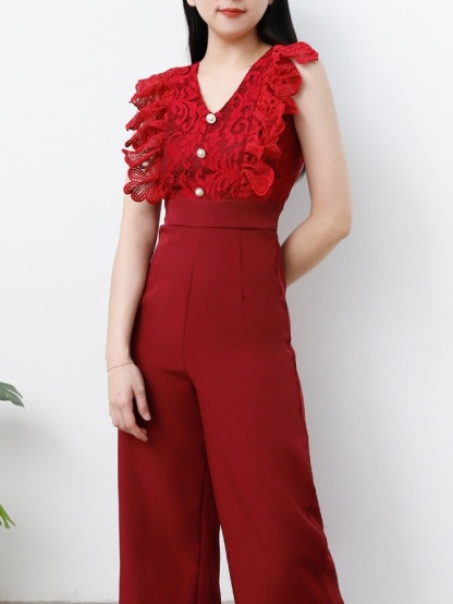 Ruffles Lace Jumpsuit 25140