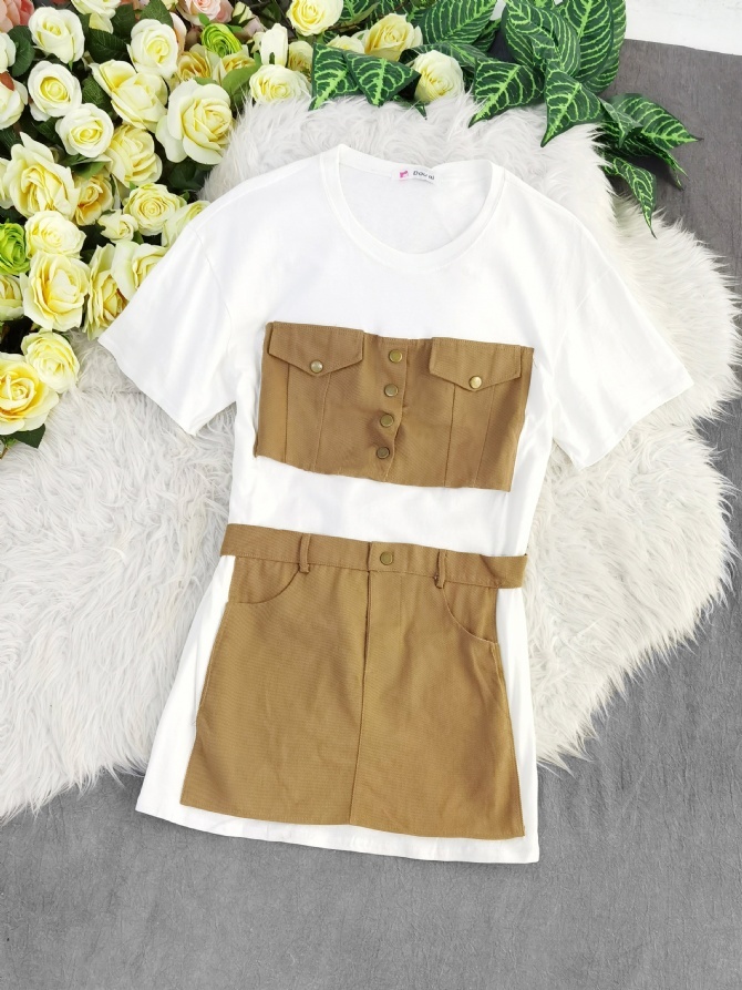 Patch On Dress 8218A