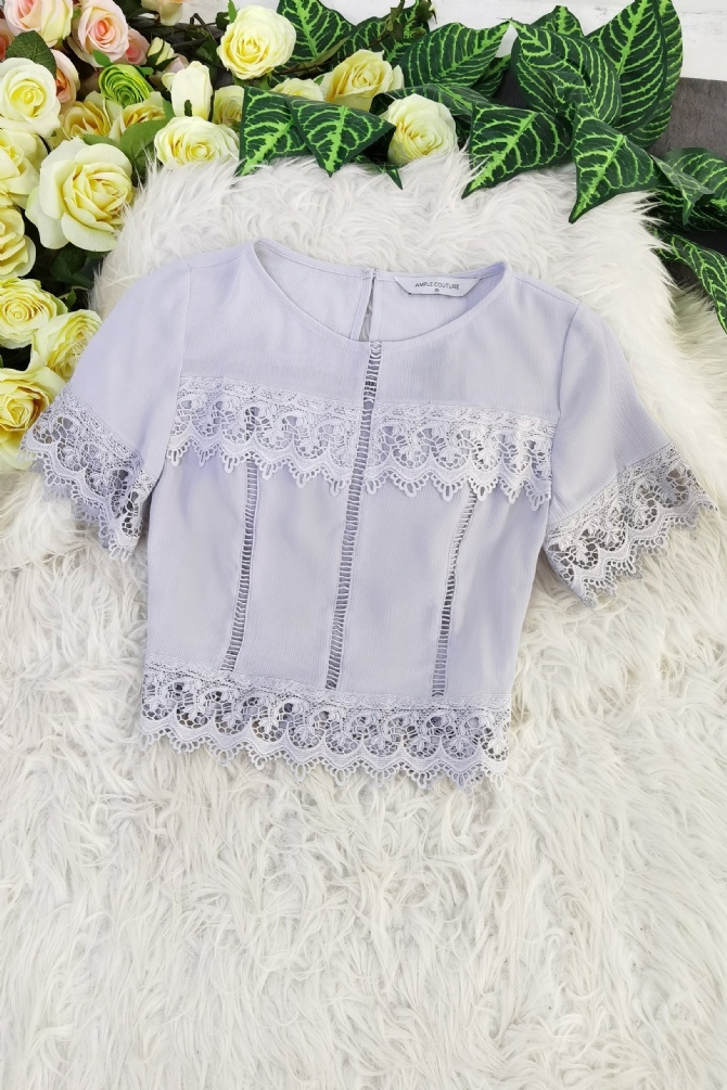 Lace Patch Top 8316