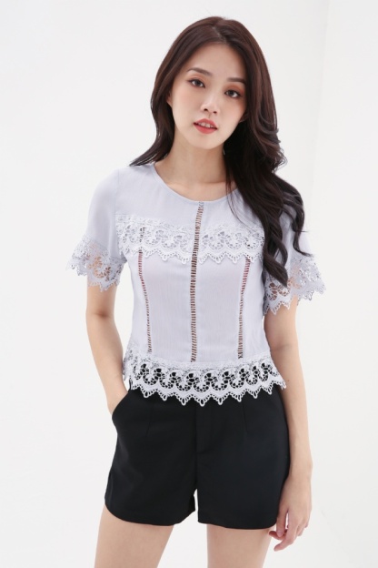 Lace Patch Top 8316