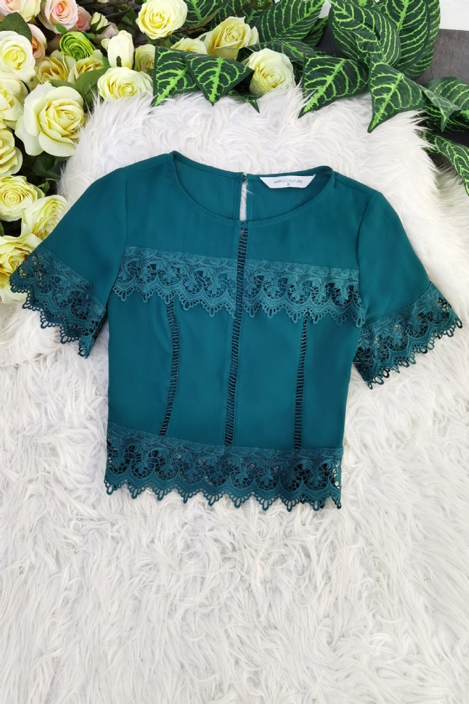 Lace Patch Top 8316