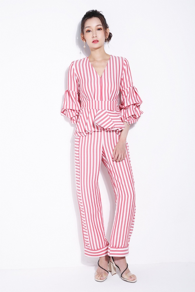 Stripe Jumpsuit 5479