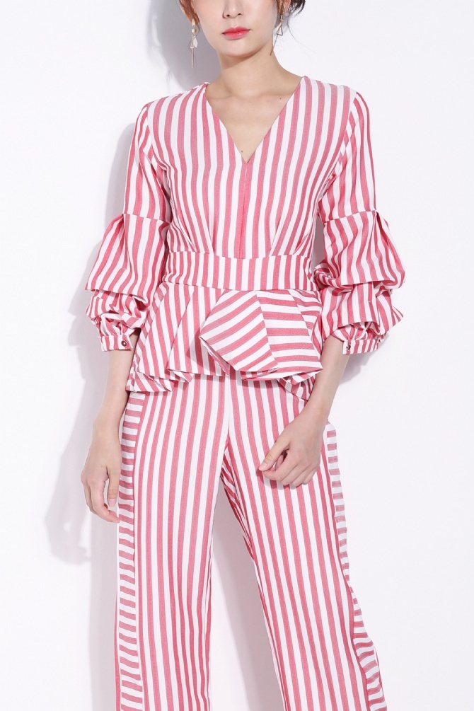 Stripe Jumpsuit 5479