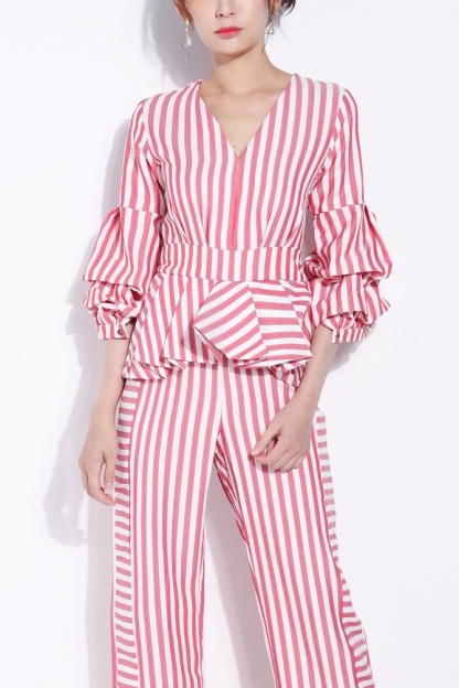 Stripe Jumpsuit 5479